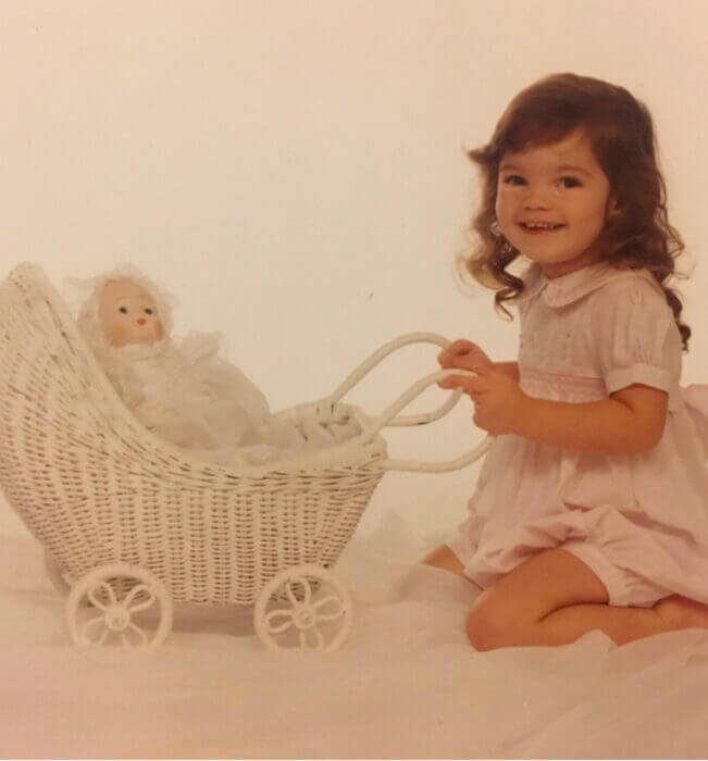 Hannah Carver as a child